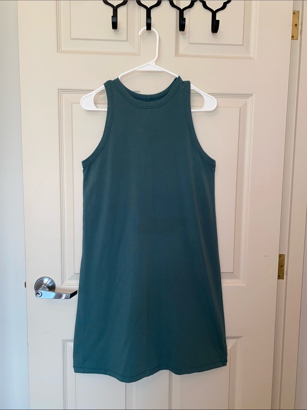 Cotton Teal Sleeveless Sun Dress